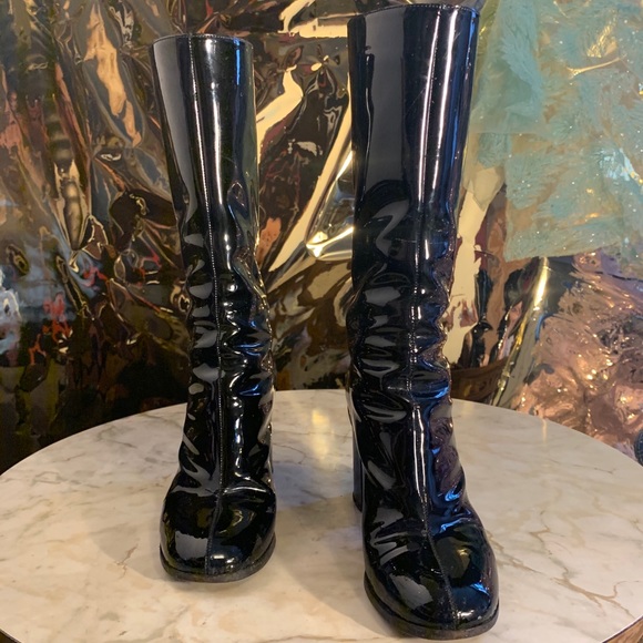 Mod style Patent Leather Go-Go Boots - Picture 2 of 6